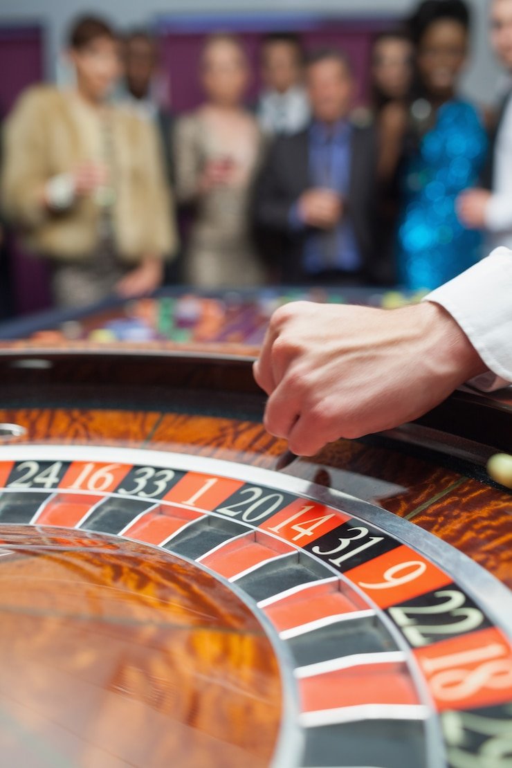 VIP Roulette table with professional croupier and multi-camera broadcast setup